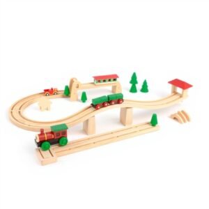 Wooden Train Track Set
